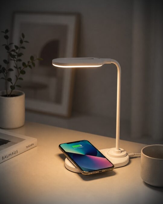 Lámpara de oficina con cargador inalámbrico 15W