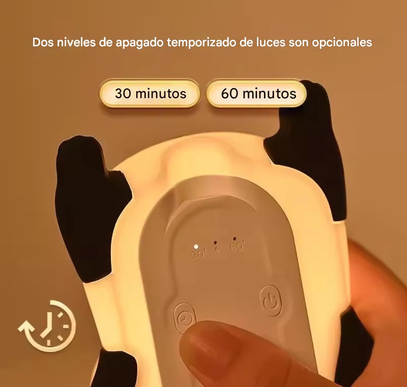 Huhu Panda - Lámpara Luz Nocturna Recargable - Imagen 5