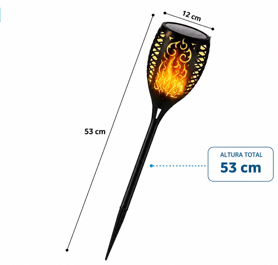 Antorcha solar Pack X2 – Efecto Llama - Imagen 3