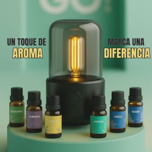 Promo Vela Difusor de aroma + Pack de aceites